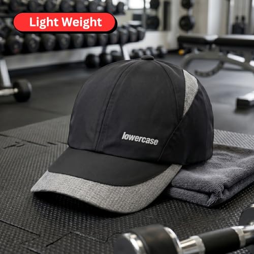Image of lowercase Lightweight Parachute Cap for Men & Women | Ultra-Thin Quick-Dry Sports Hat | Breathable & Adjustable Unisex Cap for Running, Gym & Summer Outdoors