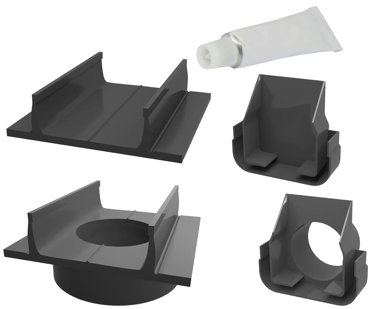 S-lon Kit caniveau Design 8.00 m | Aluminium Noir | Type 65x60 (Slimline caniveaux)