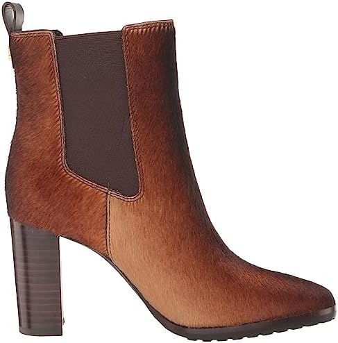LAUREN Ralph Lauren Mylah Ombré Haircalf Bootie Dark Brown Ombre/Chestnut Brown 6.5 B (M) | Image 5