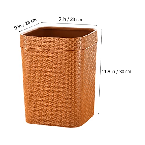 Caneca de Basura Redonda de Ratán Naranja LIFKOME miniatura 3