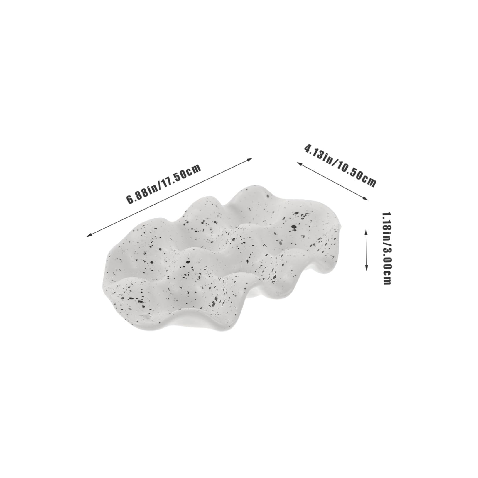 Plateau à Œufs Céramique 6 Cases Beige Pointillé Support de Rangement Résistant la Cuisine Maison Réfrigérateur