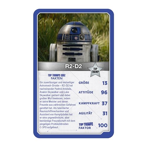 Top Trumps Star Wars Droids Kartenspiel für Kinder - Klassisches Lernkartenspiel für Fans von Star Wars - 2+ Spieler ab 6+ Jahre - Deutsch