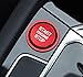 iJDMTOY Set of RS Style Red Aluminum Keyless Engine Push Start Button w/Surrounding Ring Trim Compatible with Golf GTI Jetta Atlas Tiguan Passat CC, etc