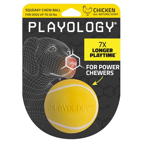 Playology Pelota Mordible Sonora para Perros miniatura 2