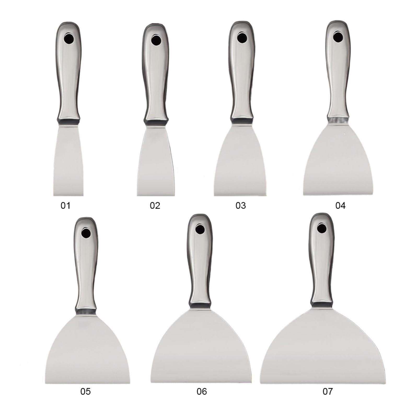 Spatule D'outil De Grattoir De Peinture De Mastic D'acier Inoxydable Monobloc for Le Coulis De Carreaux De Céramique De Mur De Sol(8Inch)