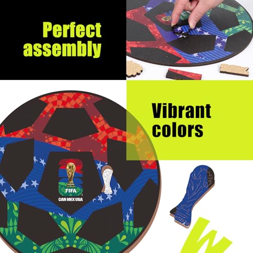 Image of Official FIFA World Cup 2026 Edition Football Puzzle for Adults, 200 Pieces Unique Jigsaw Puzzles Soccer Fans Collectible, Officially Licensed Product 11.8 X 11.8 Inch