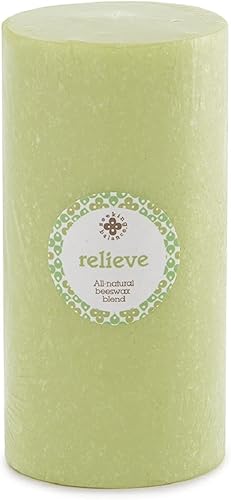 Root Candles Velas de aromaterapia que buscan equilibrio, mezcla de cera de abejas Timberline Pilar, vela perfumada para spa, 3 x 6 pulgadas, alivia