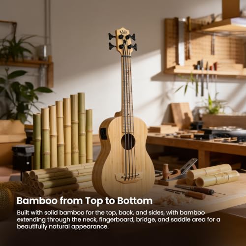 Image of Kala UBASS-BMB-FS Bamboo Fretted Acoustic-Electric U-Bass