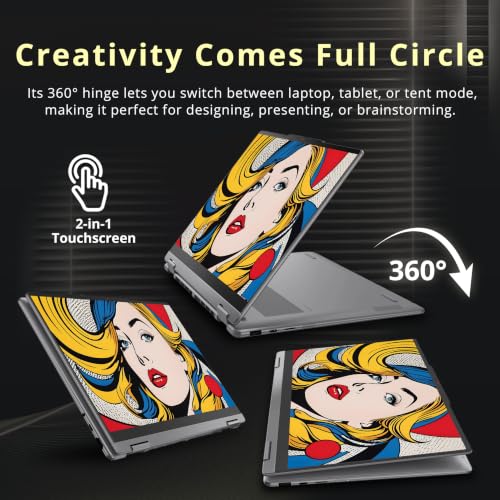 Image of Lenovo Yoga 7i 2-in-1 14 inch 2K OLED Touch Laptop, Intel Core Ultra 5 322, 16GB LPDDR5X, 1.5TB Storage(512GB SSD+1TB Docking Station), Intel Graphics, Fingerprint, Backlit Keyboard, Win 11 Pro, Luna Grey