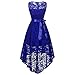 Produktbild JUSTSELL 1950er Kleider für Damen Herbst,Frauen 50er Vintage Retro Kleider Blumen Spitze Abendkleid Lange Ärmel Cocktailkleid Brautjungfer Hochze Kleider