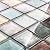Parrotile Antique 2'' x 2'' Glass Squared Tile Glazed Red Grey Grid Mosaic Wall Backsplash Tile PT31 (Box of 5 Sheets)