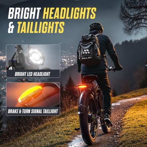 Image of 6000W 45MPH Dual Motor E-Bike Up to 100Mi 60V 24 inch Fat Tire PU364 | Type-c port, .Cruise control & 7-speed.Hydraulic brakes.phone holder & color display.For commuters.70-110mi .1200Wh battery
