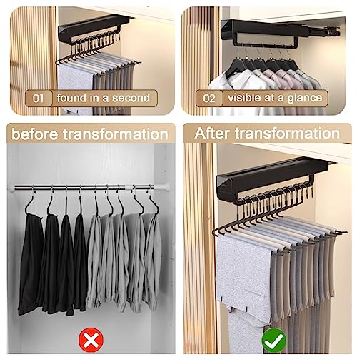 Piche de traction de placard rétractable pour armoire de chambre - 2