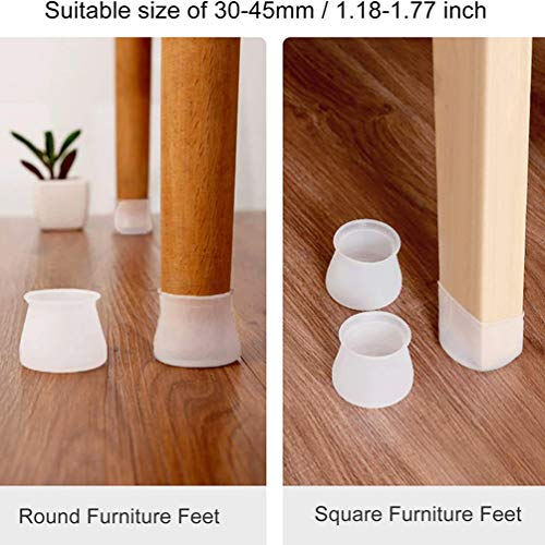 Cabilock Capa de proteção de silicone para cadeiras de pernas, cadeiras, leggings, protetores de per