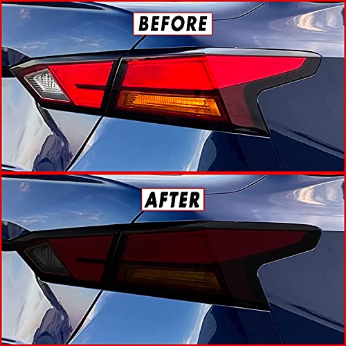 SlickMod PreCut Vinyl Smoke Tint for 2019-2021 Nissan Altima Tail Light & Reflector (Tail Light & Reflector, 20 Percentage Dark Smoke)