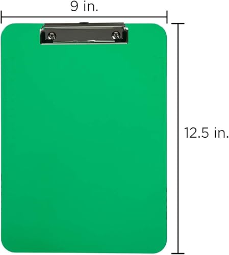 Miniatura 10 de JAM PAPER Portapapeles de plástico con clip de metal de perfil bajo, tamaño carta (9 x 12.5), gris ahumado, tablero de clip se vende individualmente