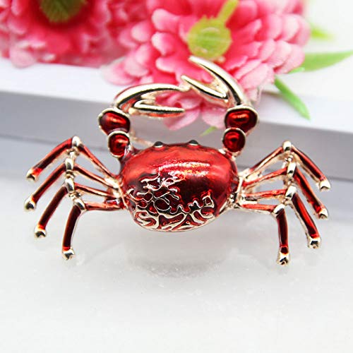 JOYID Cute Crab Brooch Enamel Animal Pin Brooch Clothes Bag Accessories Jewelry Gift3