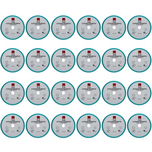 Image of RUPES 9.DA180B Pack of 24 Light Blue D-A Intermediate Foam Polishing Pads 180mm | Ideal for Paint Correction & Gloss Enhancement | Improves Cutting Performance | Compatible with 6 inch Backing Plate