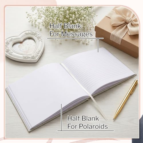 Image of Engrowtic 7 x 9 Inches Floral Guest Book with Pen Hardcover Guestbook Registry Book for Wedding Bridal Shower Baby Shower Graduation Birthday Funeral Anniversary Reception, 50 Sheets 100 Pages (Green)