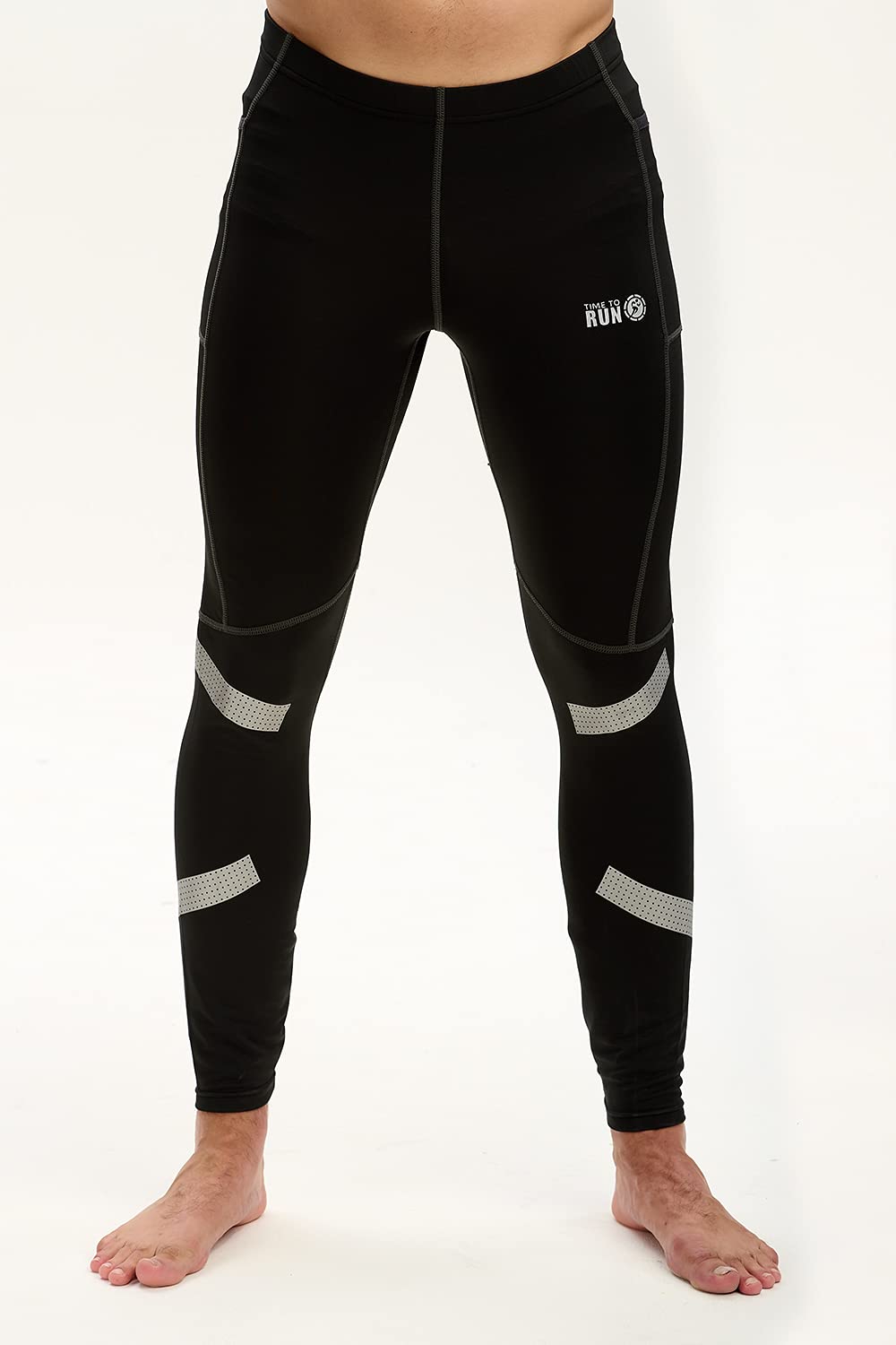 Time To RunMen's Pro Reflective Running Training Tight/Pant/Trouser With Three Pockets