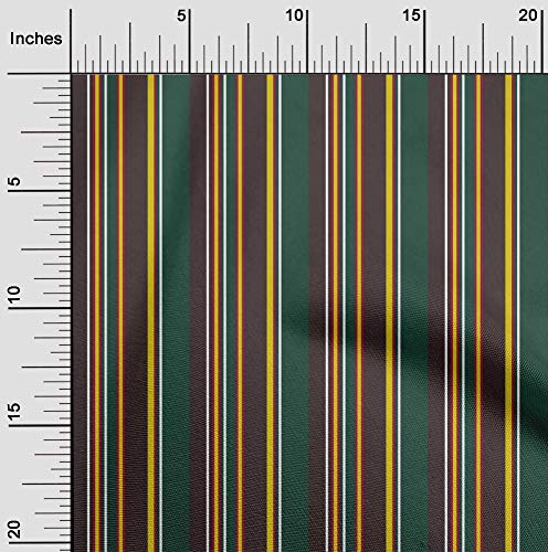 oneOone Sergé Popeline De Coton Organique En Tissu Bayadère Bande Tissu Au Mètre 42 Pouces De Large