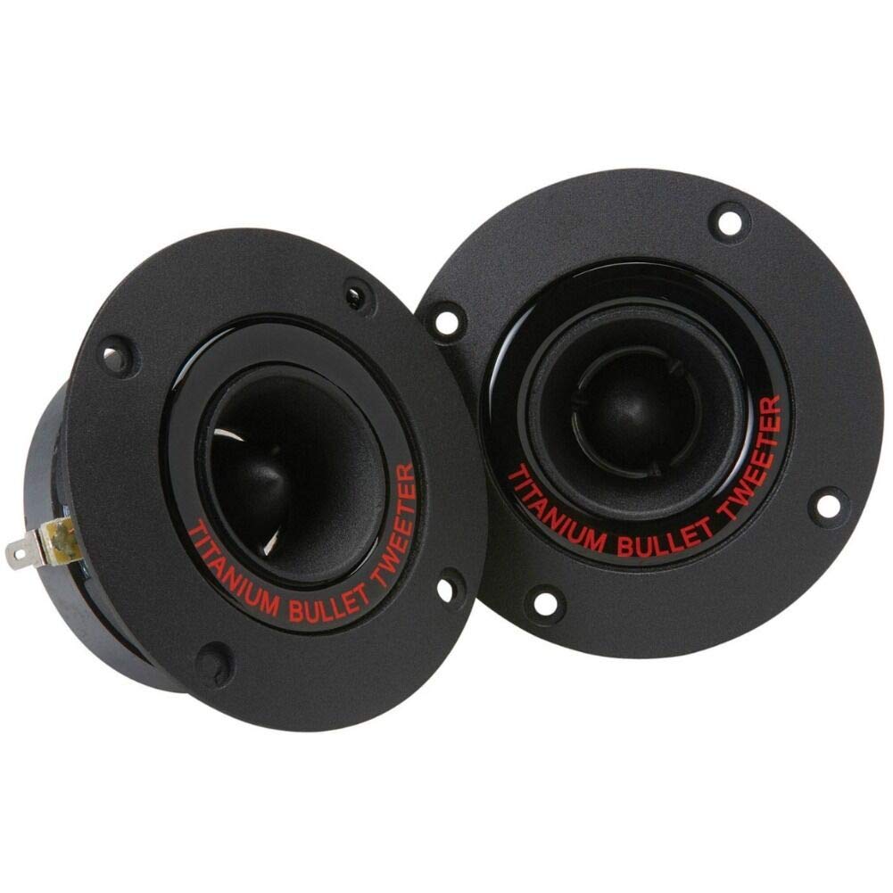 KIT SET PER PYRAMID TW18BK 2 SUPER TWEETER neri e rossi 150 watt rms 300 watt max da 9,80 cm di diametro con ridotta profondità solo 3,90 cm sensibilità 98 db spl, a coppia + condensatori omaggio