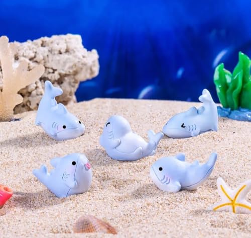 Image of VRB Dec 1 Set Miniature Showpiece Set for Home Decor,Car Dashboard,Valentine,Living Room,Gifts Figurines,Cake Decoration Items,Figurines for Home Decor. ((6Pcs Dolphin Miniature))