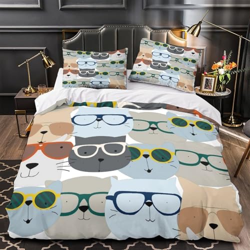 Parure de lit fermeture éclair housse de couette patchwork 260x220 - 2