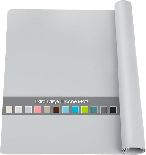 Miniatura 29 de Tapete de silicona extragrande para niños, hoja de silicona grande para manualidades, tapete antiadherente para hornear, resistente al calor, mantel