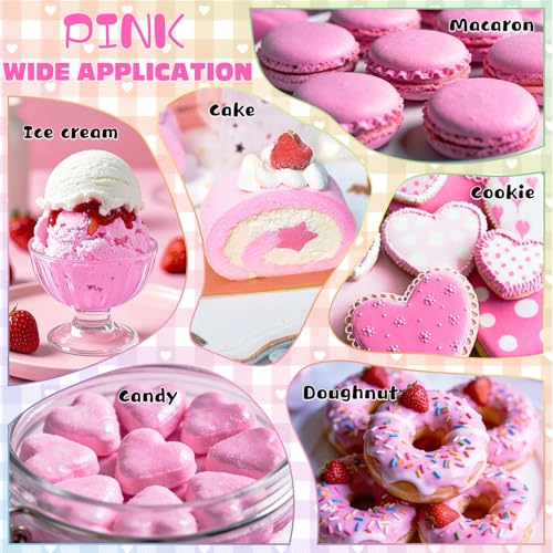 Image of Pink Natural Food Coloring - 50ml Plant Based Food Dye, No FD&C & Artificial Dyes, Gluten-Free, Food-Grade, Vibrant Liquid Colors for Icing, Baking, Cake Decorating, Frosting, Fondant, Slime - 1.69 Fl.Oz Bottles