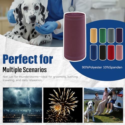 Image of Dog Calming Hoodie Quiet Head Cover Sleeves Anxiety Relief /Noise Protection - Grooming - Thunder - Fireworks