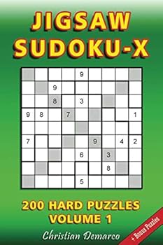 Jigsaw Sudoku X: 200 Hard Jigsaw Sudoku X Puzzles Volume 1
