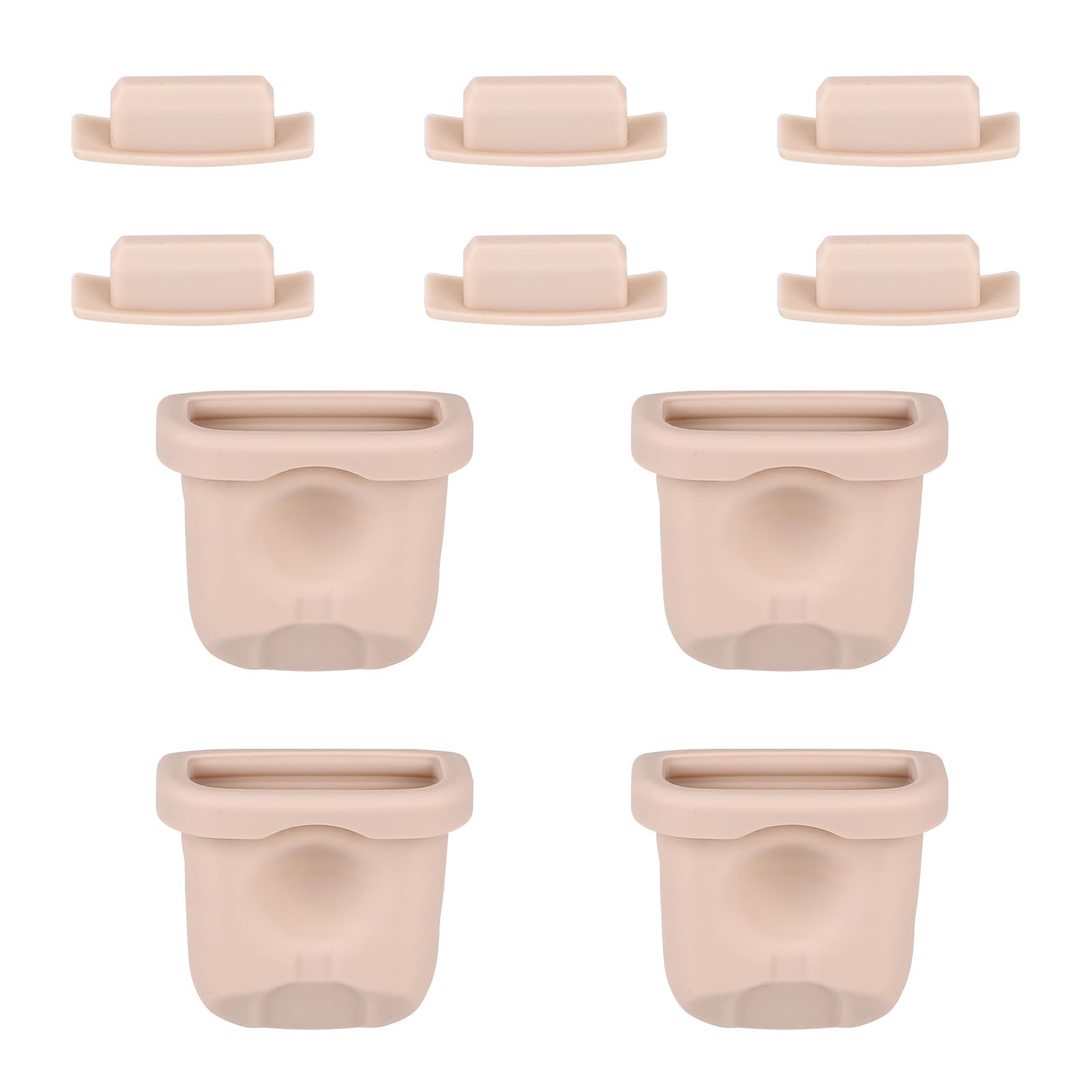 4pcs Breast Pump Diaphragm with 6pcs Nozzle Cap for Eufy Duckbill Valve Silicone Breast Pump Replacement Parts Compatible with Eufy E10/S1/S1 Pro
