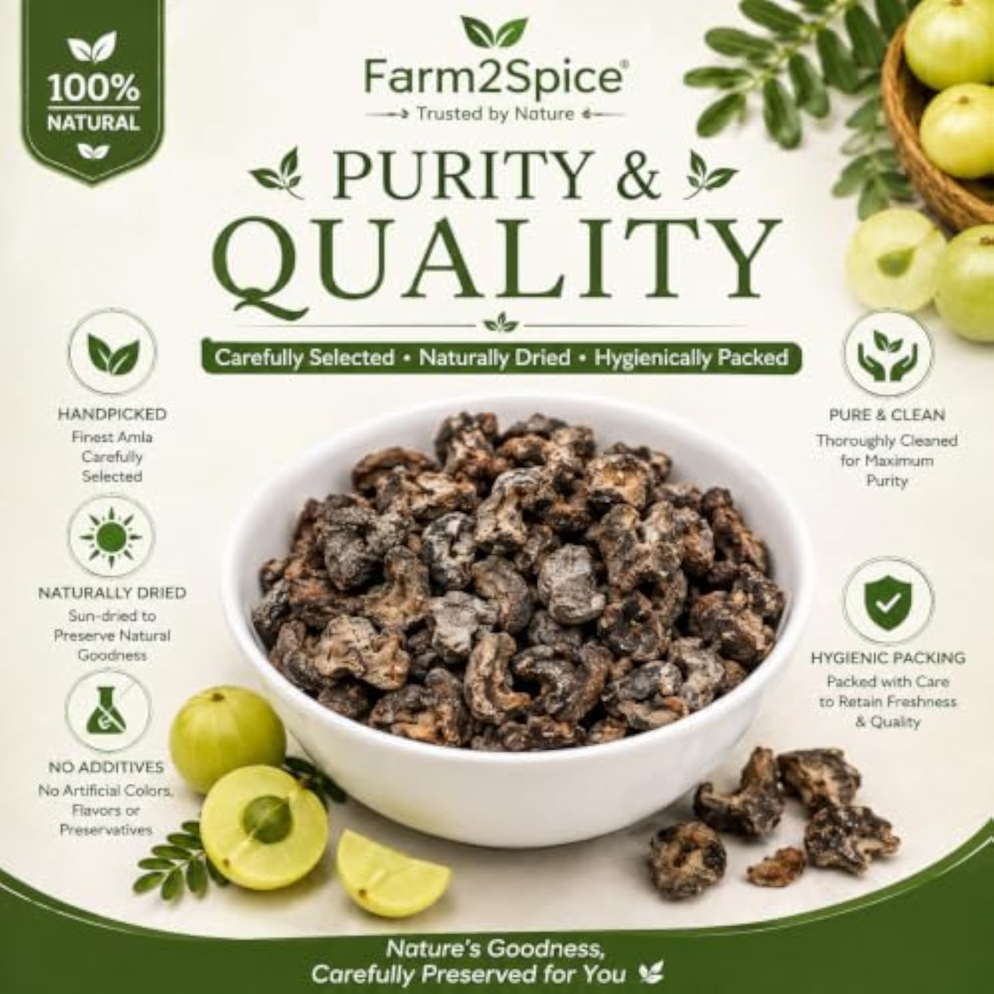Raw Amla Indian Gooseberry for Hair Growth & Skin Care