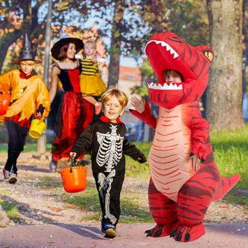 Blow Up Trex Costume,Inflatable Costumes for Kids,Inflatable Dinosaur Costume,Halloween Costumes for Boys Girls3