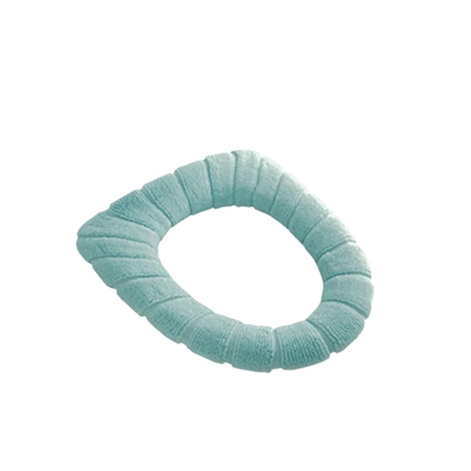 SparklWLeaf Toilet Seat Cushion 1/3/5/10 PCS Toilet Seat Cushion Household Winter Thickened Plush Warmer Cover(Green,3Pcs)