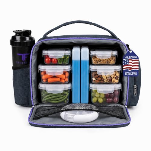 Insulated Meal Prep Lunch Box with 6 Containers...