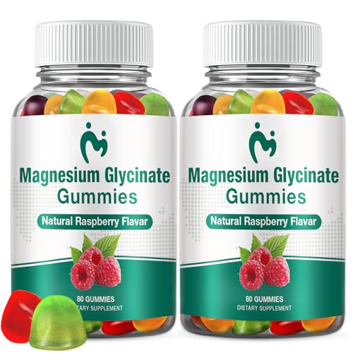 (2 Packs) Magnesium Glycinate Gummies for Adults & Kids,Calm Magnesium Gummies for Sleep,Magnesium Malate chewable 400mg, Stress & Muscle Relief,Relaxation,Sugar Free Magnesium Potassium Supplement