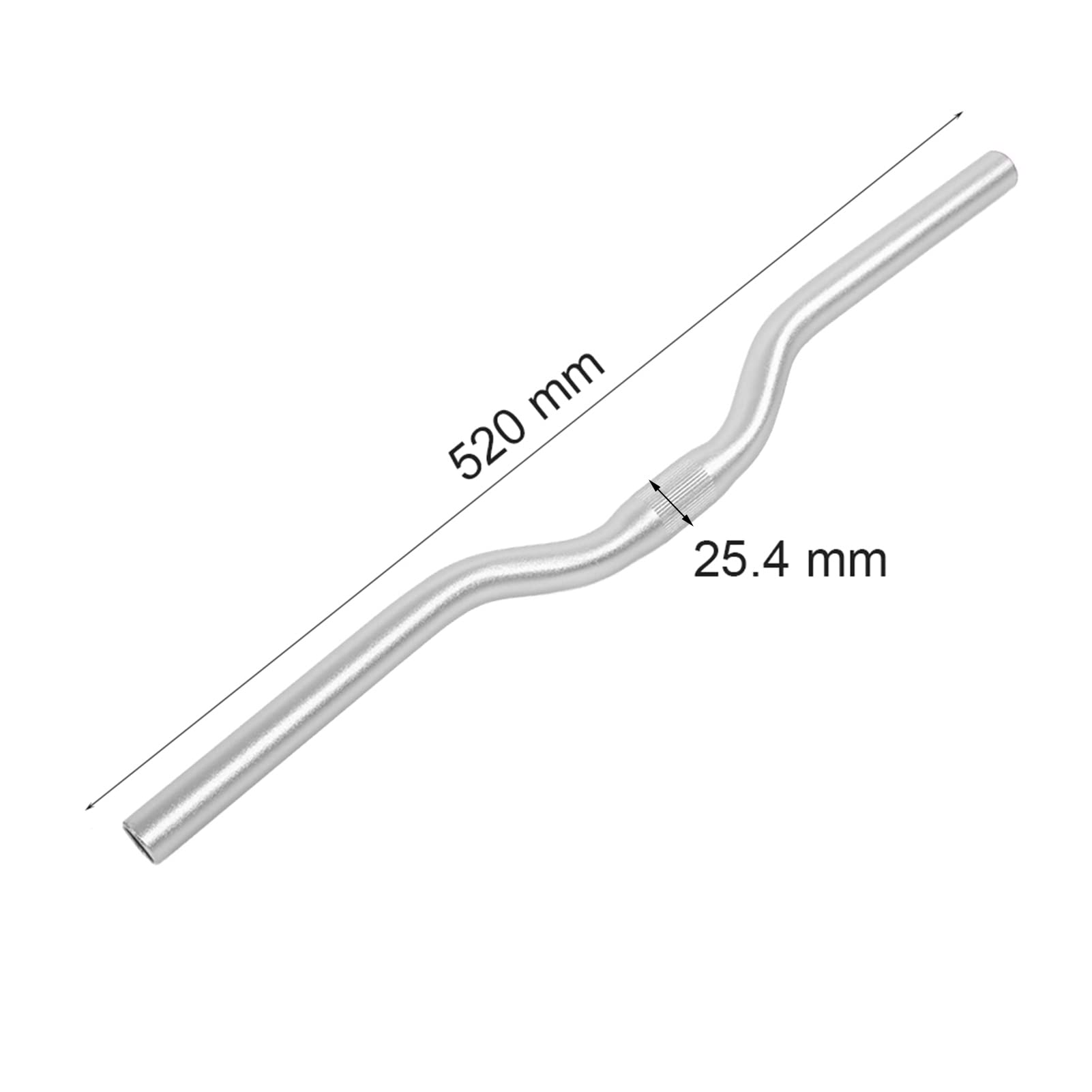 Yusat Guidon de Barre Montante en Aluminium à Pignon Fixe pour Vélo de Route, 25.4mm X 520mm (Noir Yusat Guidon de Barre Montante en Aluminium à Pignon Fixe pour Vélo de Route, 25.4mm X 520mm (Noir