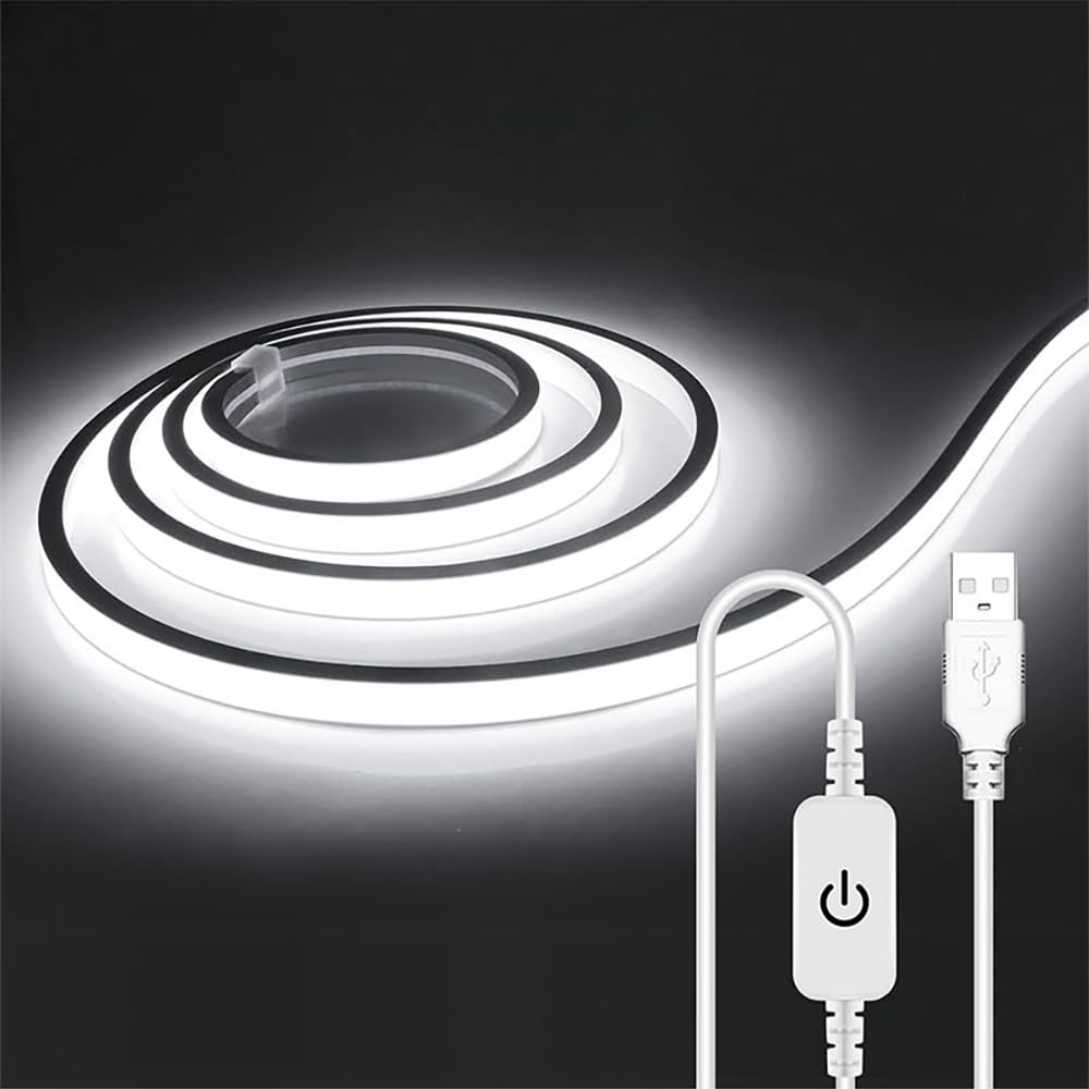 ledライト ledテープライト 間接照明 バーライト 防水 貼付け式 タッチライト 照明 usb ledライト タッチセンサーライト ライトバー strip light イルミネーション ナイトライト diy照明 装飾ライト（USBタッチ1m白色）
