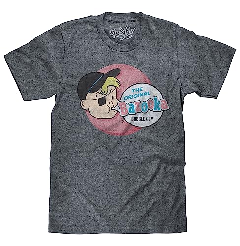80s Bazooka Bubble Gum Topps Tシャツ Amazon.com: Tee Luv Men's Bazooka Bubble Gum Shirt - Retro Topps