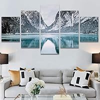 SIGNWIN 5 Panel Canvas Wall Art Calming Waters for Home Decorations Ready to Hang - 60