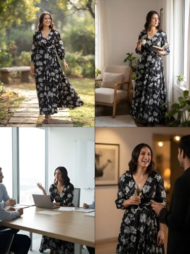 Image of GRECIILOOKS Women Dress | One Piece Dress for Women | Dresses for Women | Maxi Dress for Women | Dress |Bodycon Dresses for Women | Midi Dress for Women