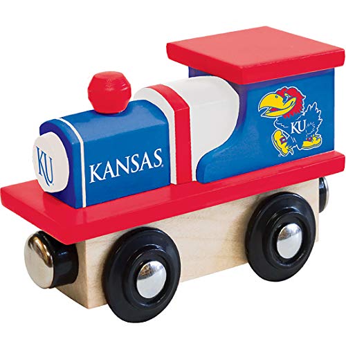 Image of MasterPieces Wood Train Engine - NCAA Kansas Jayhawks - Officially Licensed Toddler & Kids Toy