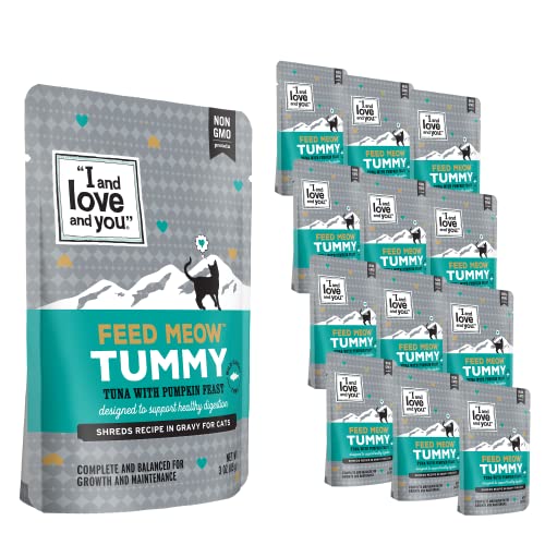 I and love and you Feed Meow Tummy Wet Cat Food - Tuna + Pumpkin - Digestion Support, Grain Free,...