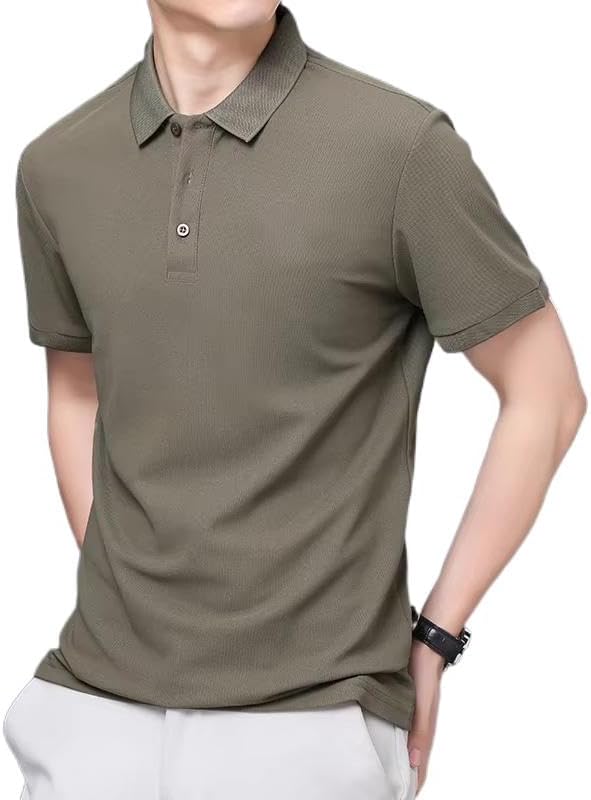 Polo Shirts for Men Cotton Short Sleeve Golf Tennis Collared Shirt for Casual Work Travel