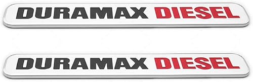 2 calcomanías Duramax de 6.6 l con emblema Allison para puerta trasera, placa de identificación de repuesto para insignias Silverado 2500 3500 HD