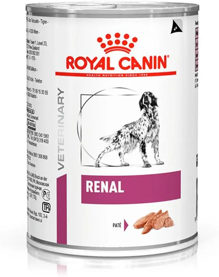 Ração Royal Canin Lata Canine Veterinary Diet Renal Wet para Cães com Doenças Renais - 410g