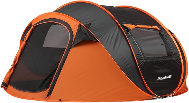Pop Up Tent - Portable Tent for Camping, Water-Resistant and UV Protection, Instant Family Tents for Camping Hiking & Traveling with Carry Bag, 4-Season Tents Easy Setup
