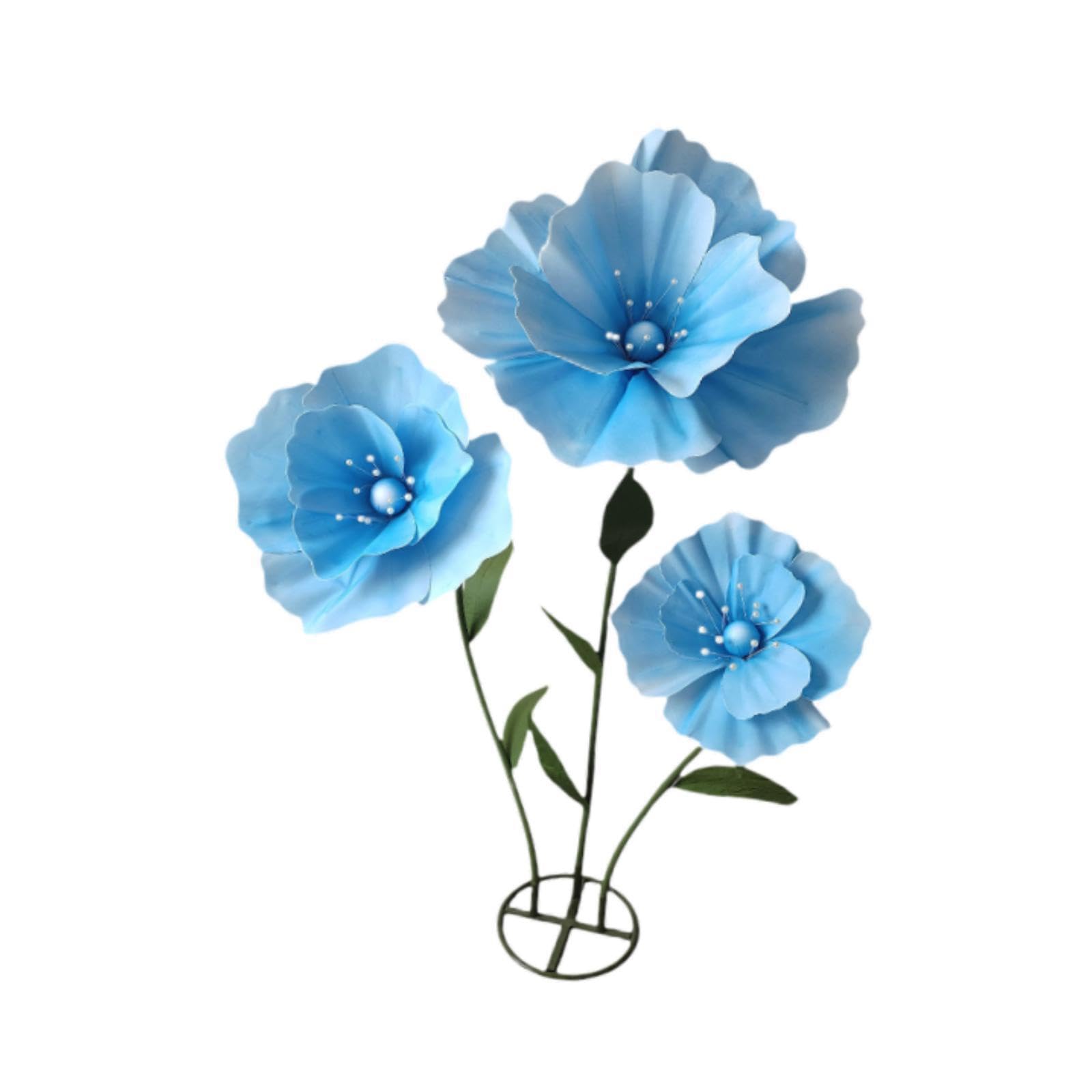 LIXSAZSE Large Artificial Flower Wedding Decor Stunning Floral Arrangements Enhancing Event Spaces Providing Sophistication And Glamour Huge Shop Window, Blue, Total Height 160cm